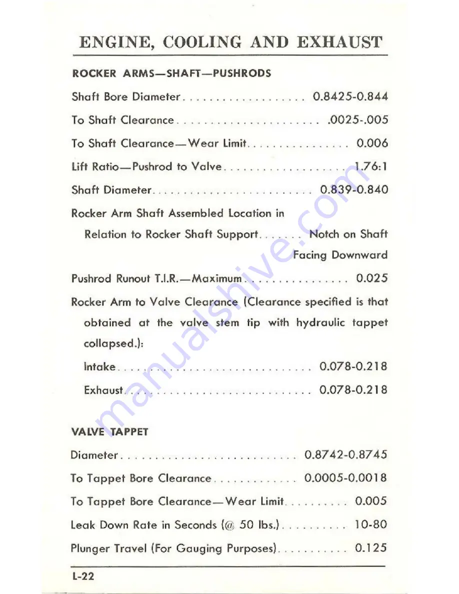 Ford 1961 Comet Service Specifications Handbook Download Page 167