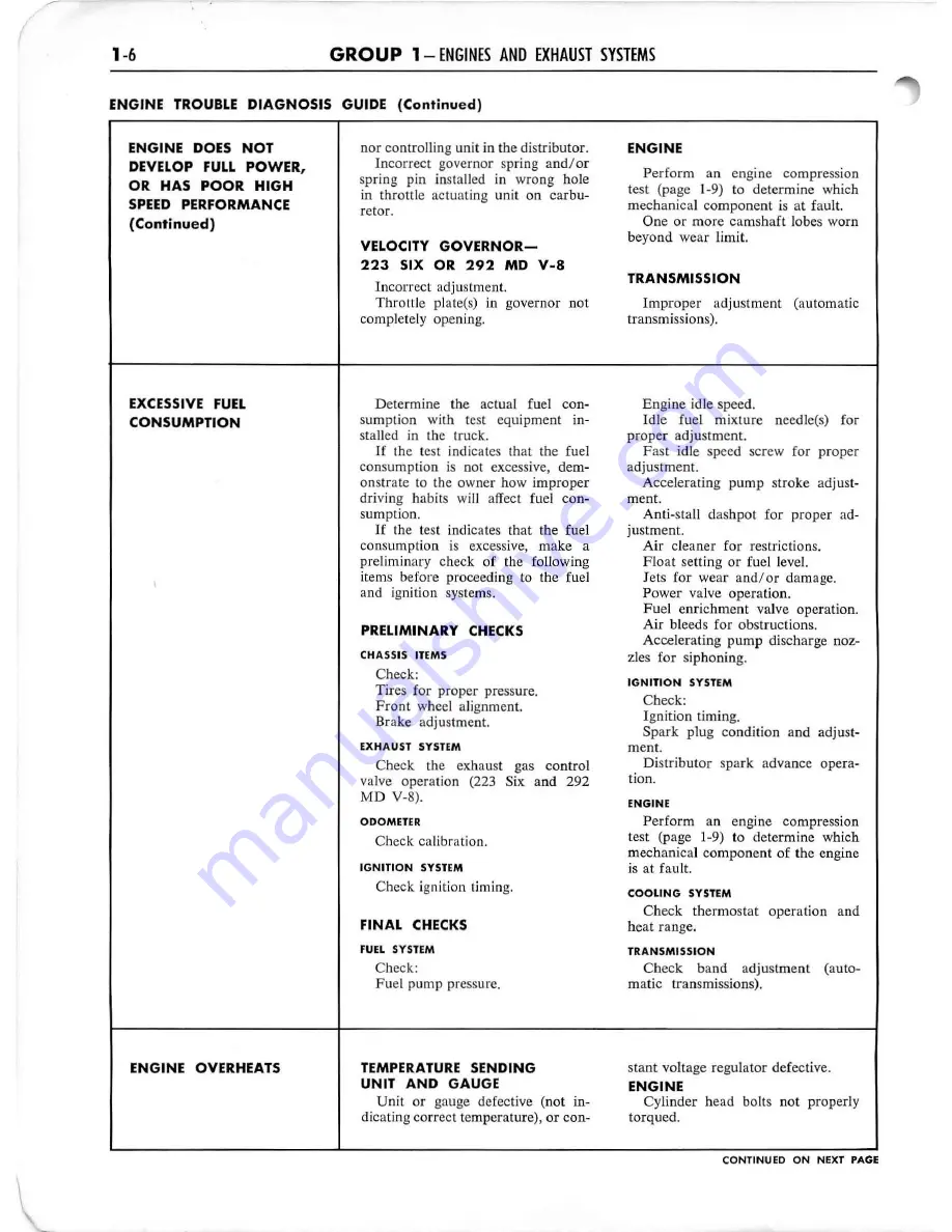 Ford 1961 TRUCK 100 SERIES Shop Manual Download Page 14