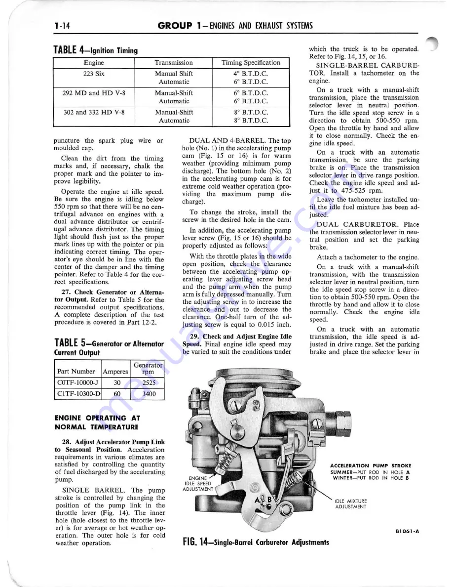 Ford 1961 TRUCK 100 SERIES Shop Manual Download Page 22