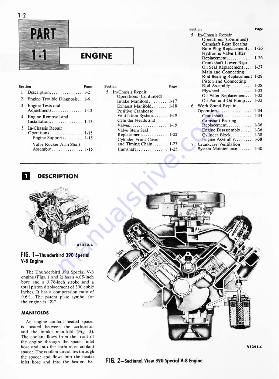 Ford 1962 Thunderbird Shop Manual Download Page 8