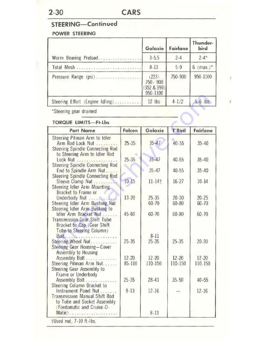 Ford 1963 Econoline Service Manual Download Page 80