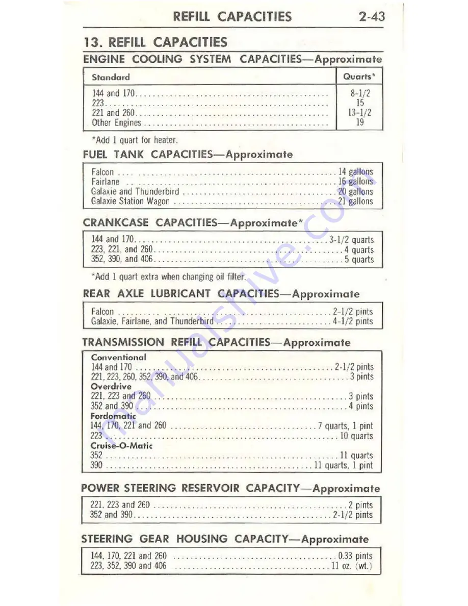 Ford 1963 Econoline Service Manual Download Page 93