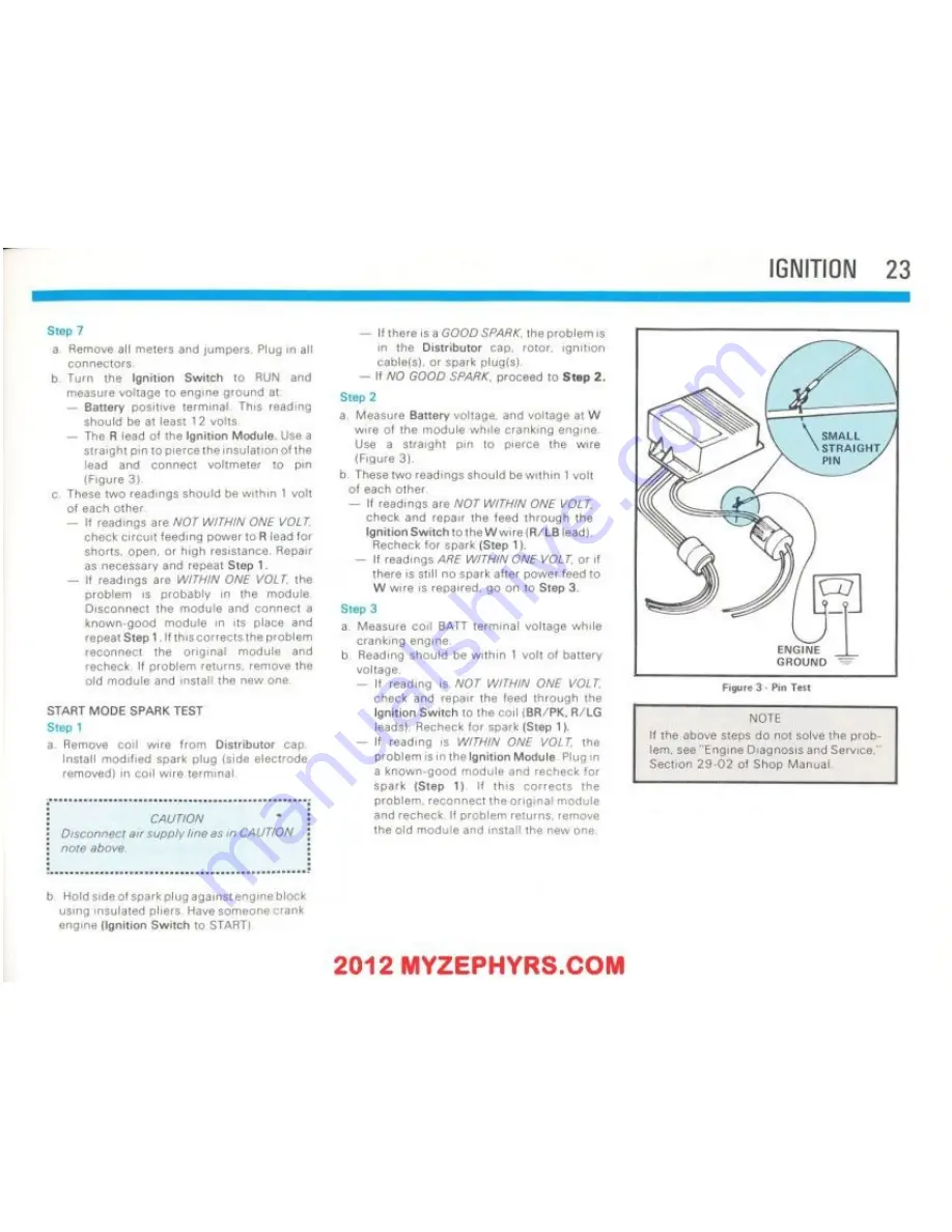 Ford 1983 Fairmont Futura Troubleshooting Manual Download Page 24