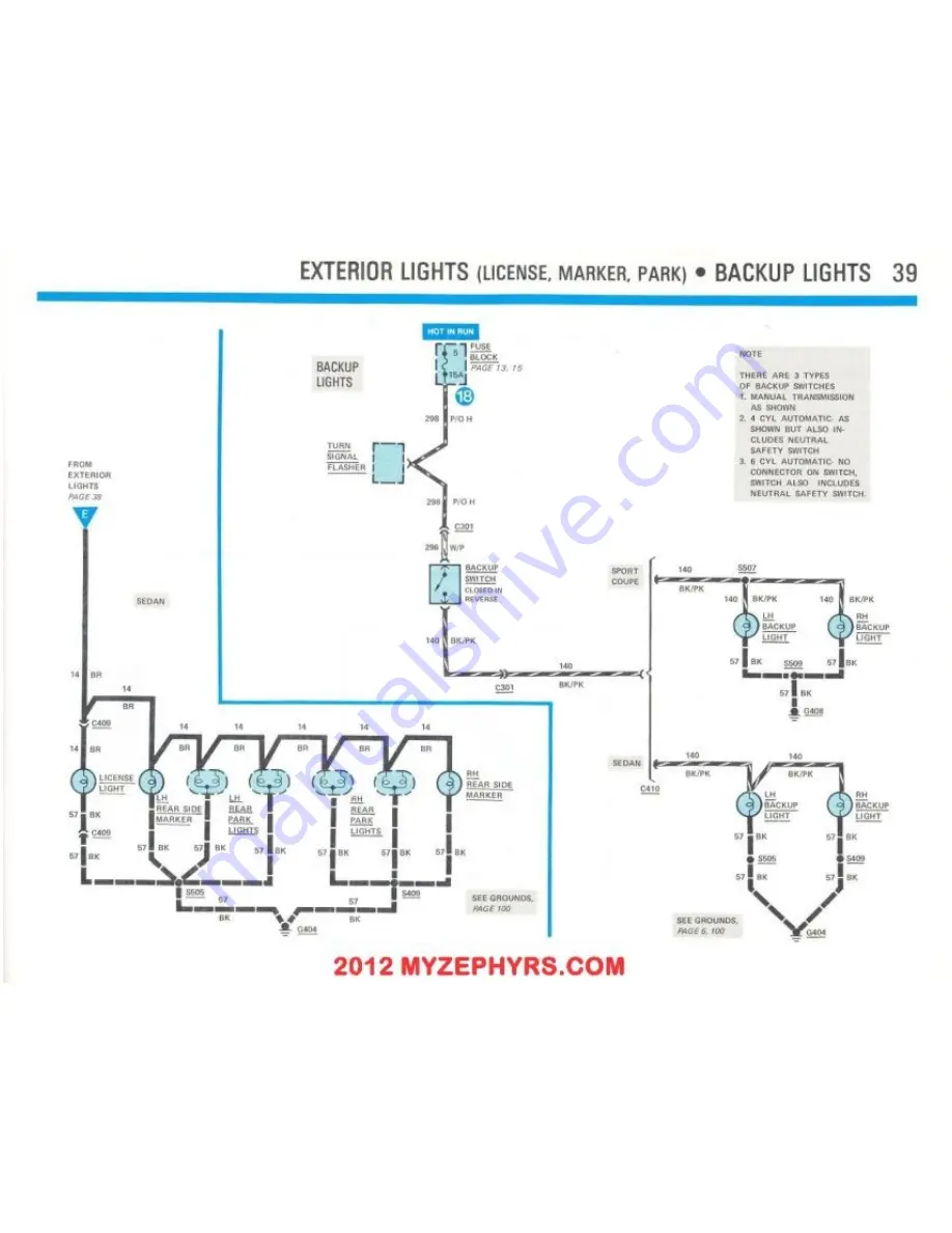 Ford 1983 Fairmont Futura Troubleshooting Manual Download Page 40