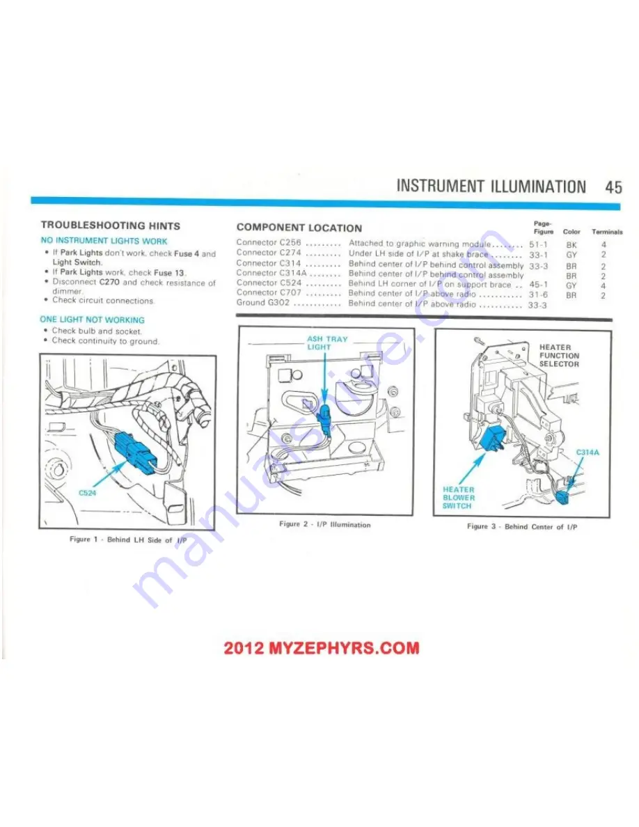 Ford 1983 Fairmont Futura Troubleshooting Manual Download Page 46