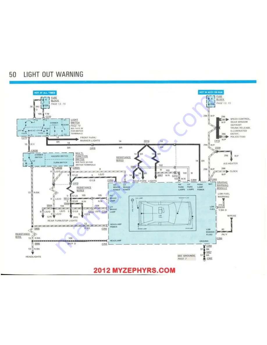 Ford 1983 Fairmont Futura Troubleshooting Manual Download Page 51