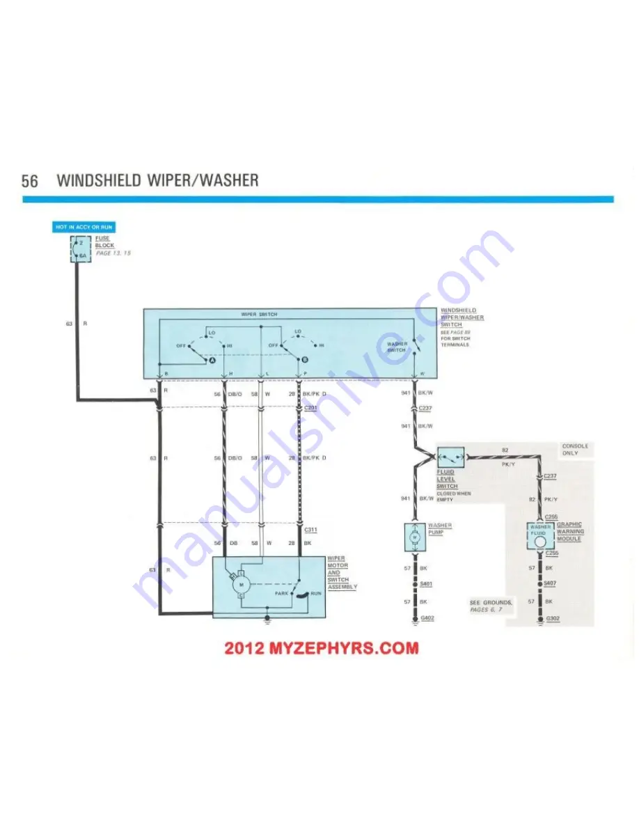 Ford 1983 Fairmont Futura Troubleshooting Manual Download Page 57