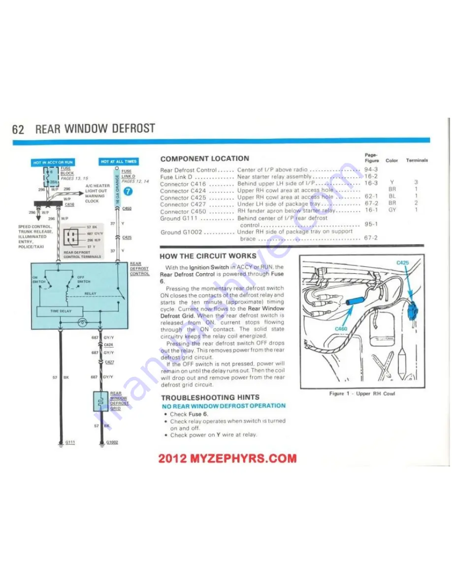 Ford 1983 Fairmont Futura Troubleshooting Manual Download Page 63