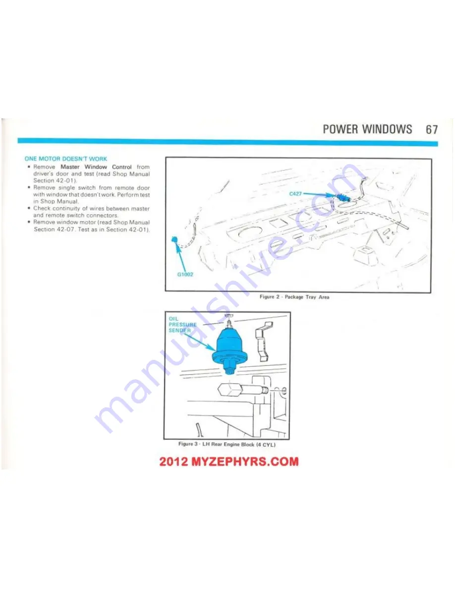 Ford 1983 Fairmont Futura Troubleshooting Manual Download Page 68