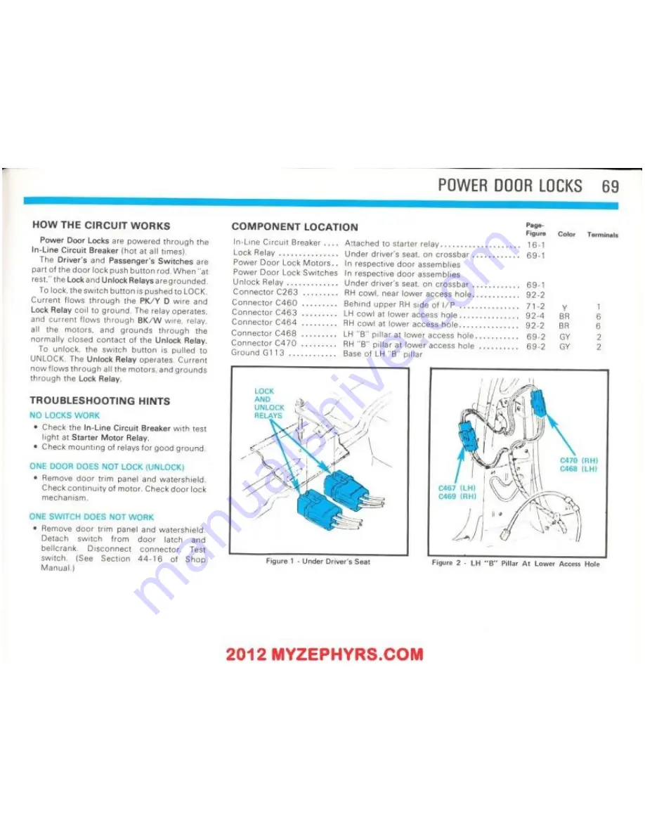 Ford 1983 Fairmont Futura Troubleshooting Manual Download Page 70