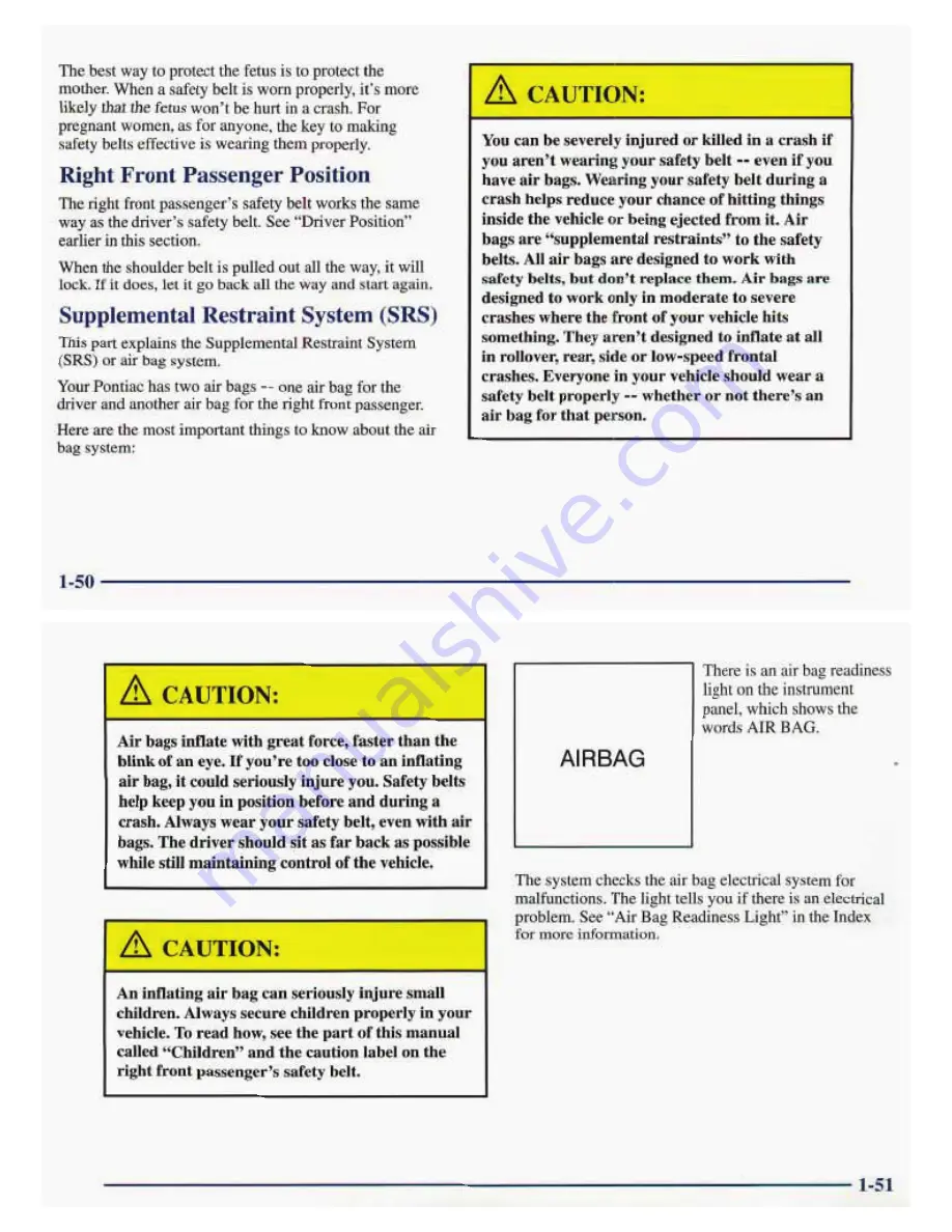 Ford 1996 Windstar User Manual Download Page 16