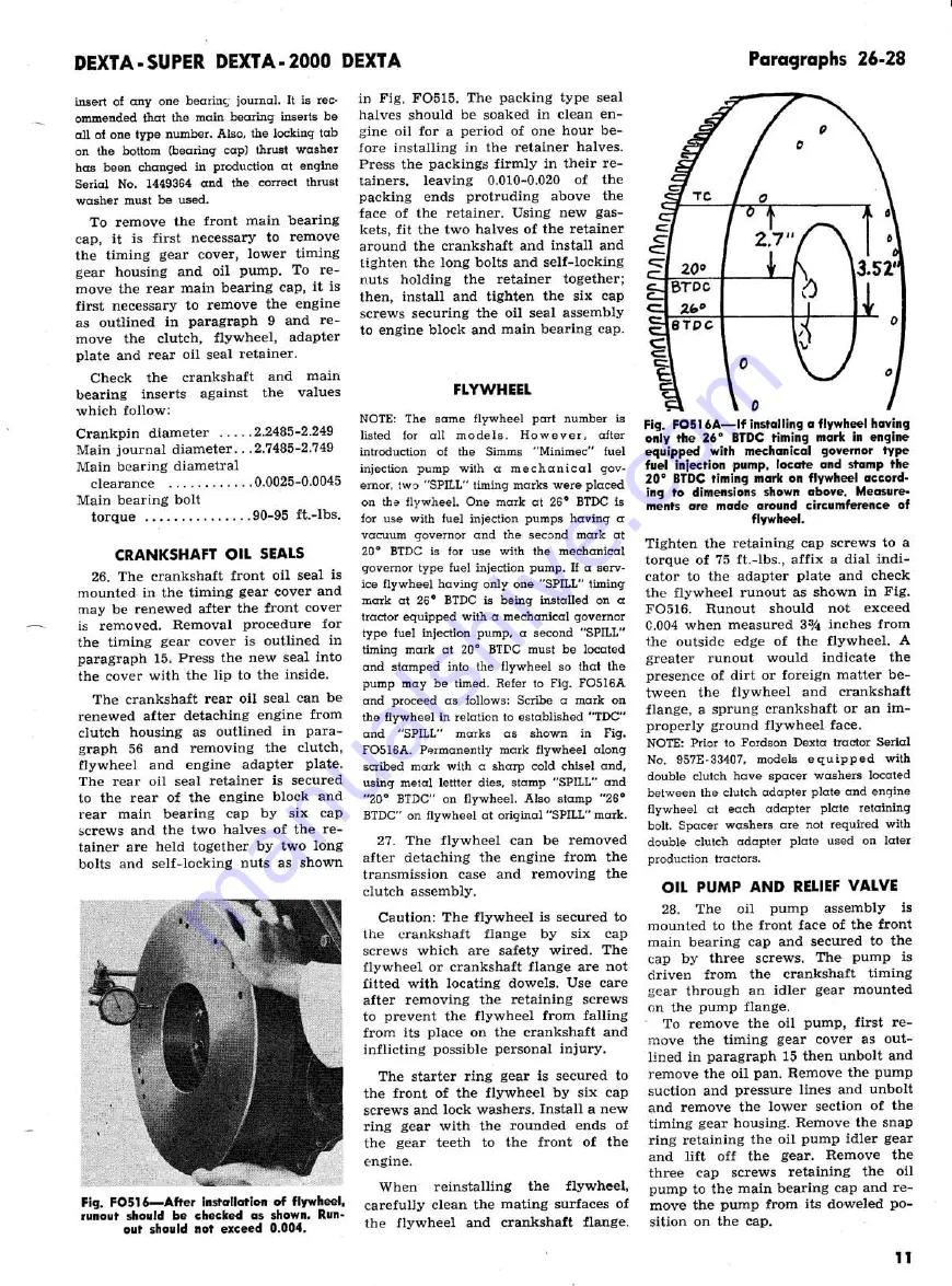 Ford 2000 super dexta Shop Manual Download Page 13