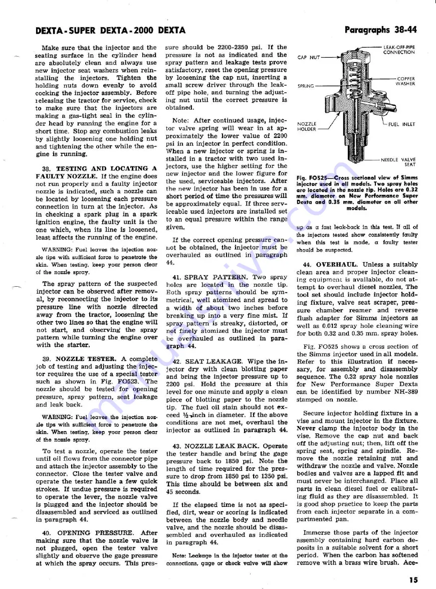 Ford 2000 super dexta Shop Manual Download Page 17