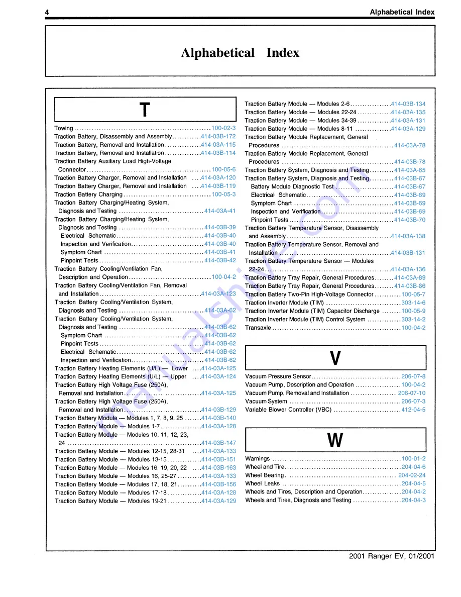 Ford 2001 Ranger Manual Download Page 823