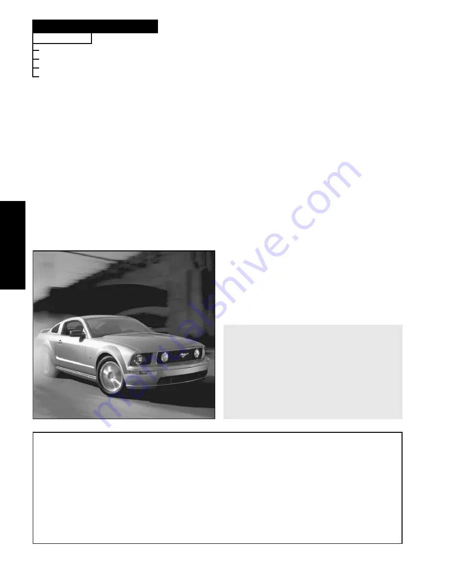 Ford 2006 Mustang Owner'S Manual Download Page 2