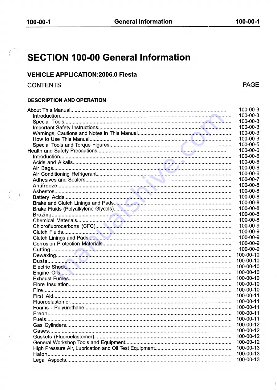 Ford 2007 WQ Fiesta Repair Manual Download Page 17