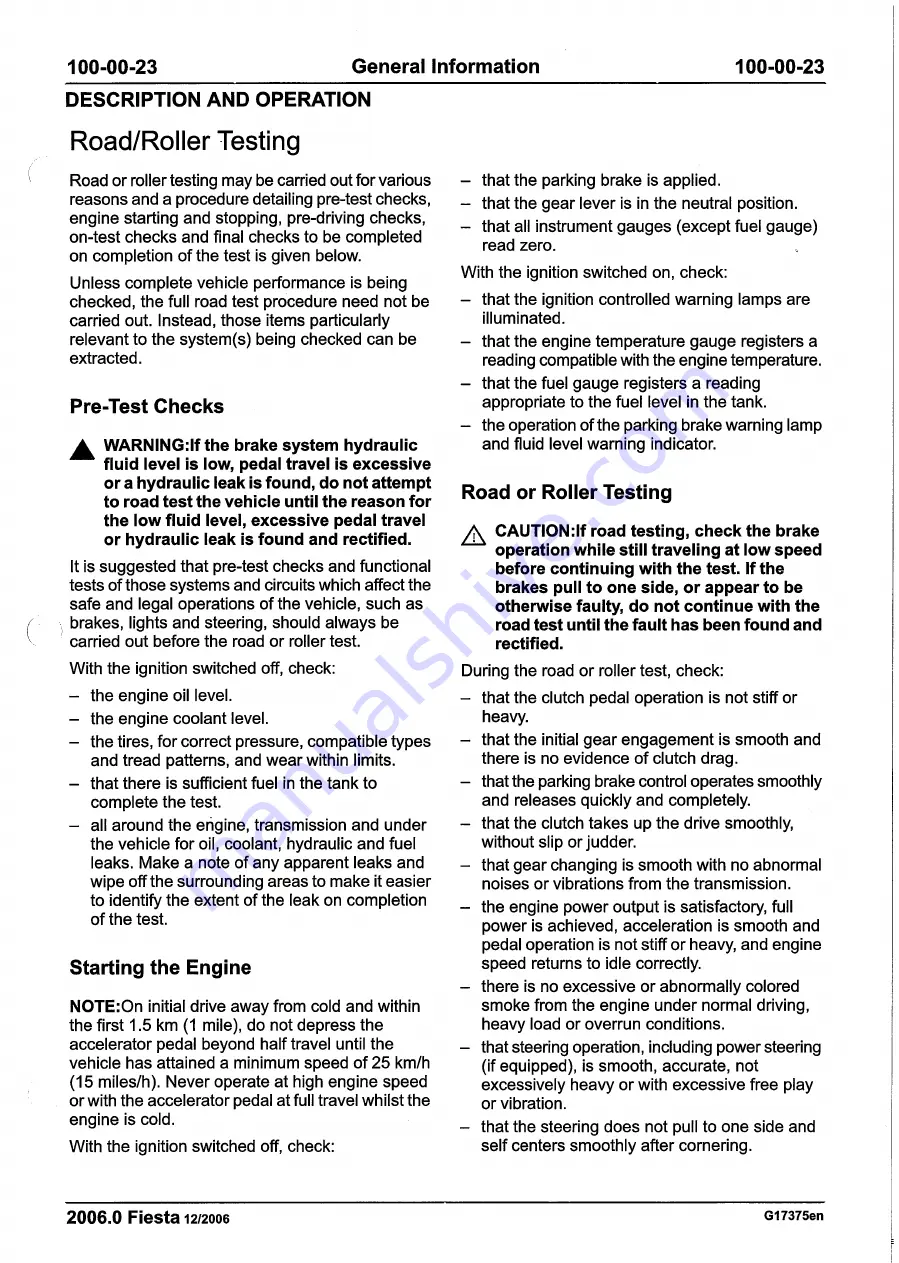 Ford 2007 WQ Fiesta Repair Manual Download Page 39