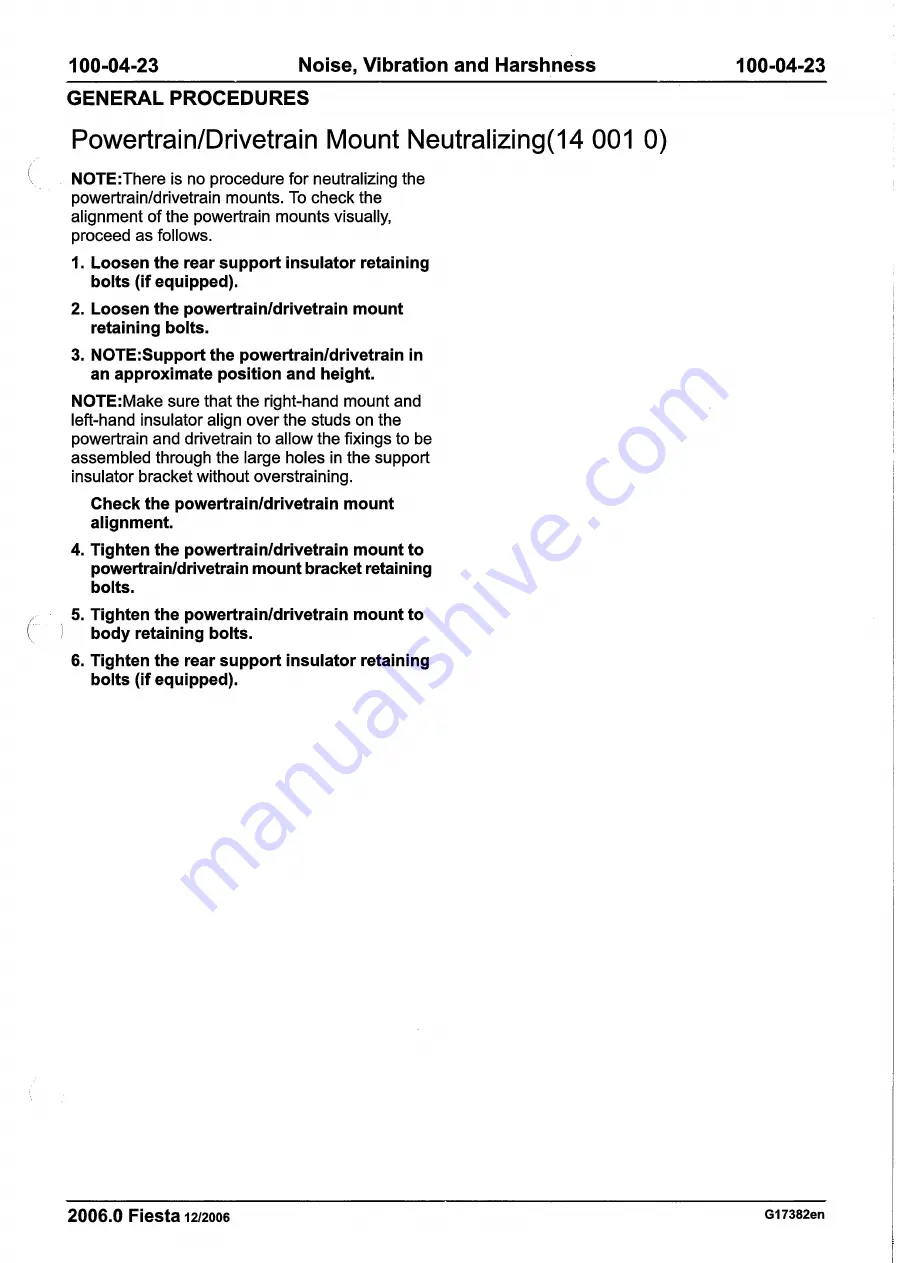 Ford 2007 WQ Fiesta Repair Manual Download Page 79