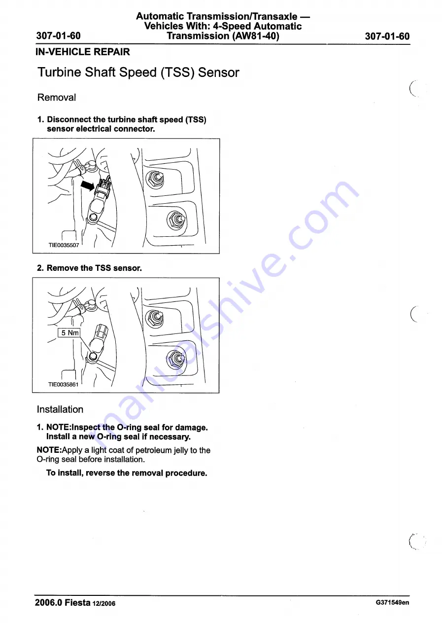 Ford 2007 WQ Fiesta Repair Manual Download Page 1020