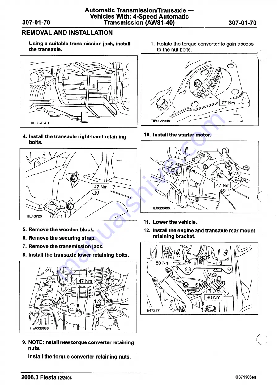 Ford 2007 WQ Fiesta Repair Manual Download Page 1030