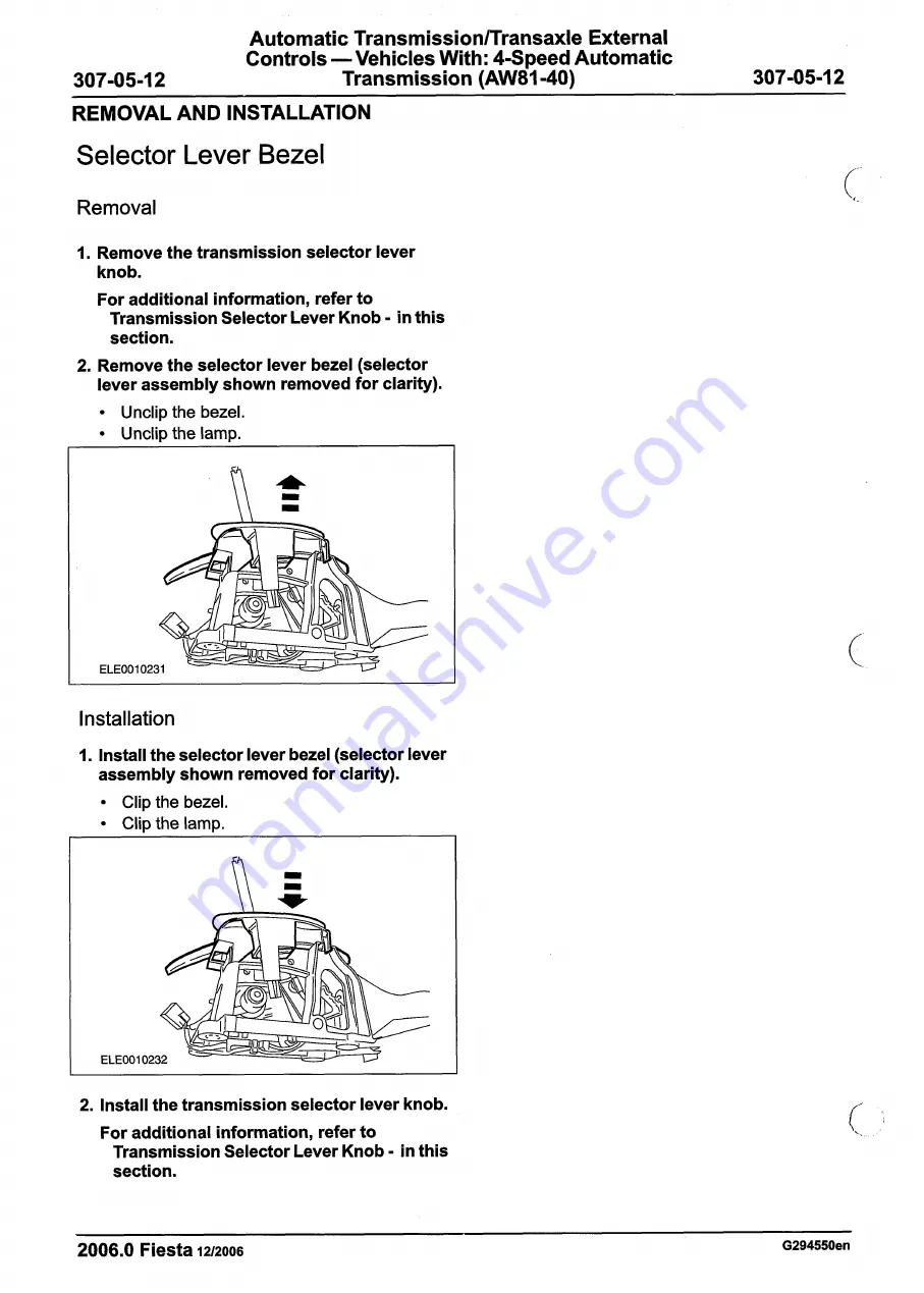 Ford 2007 WQ Fiesta Repair Manual Download Page 1056