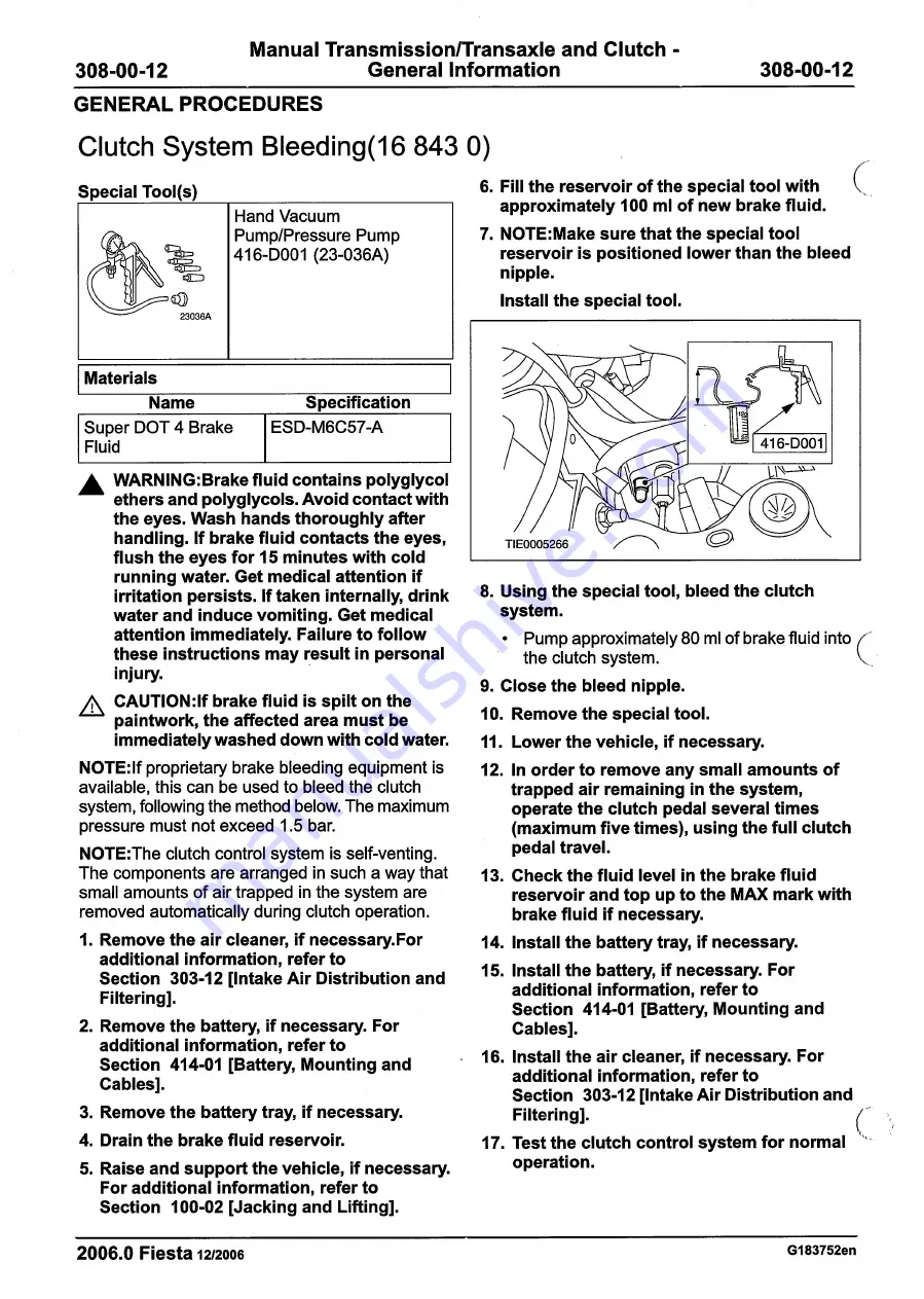 Ford 2007 WQ Fiesta Repair Manual Download Page 1070