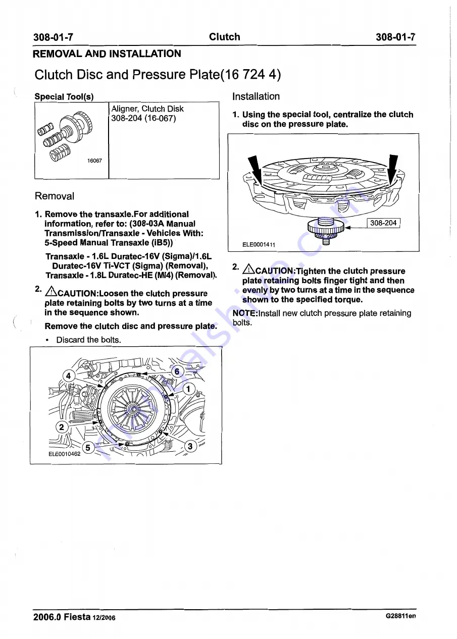 Ford 2007 WQ Fiesta Repair Manual Download Page 1079