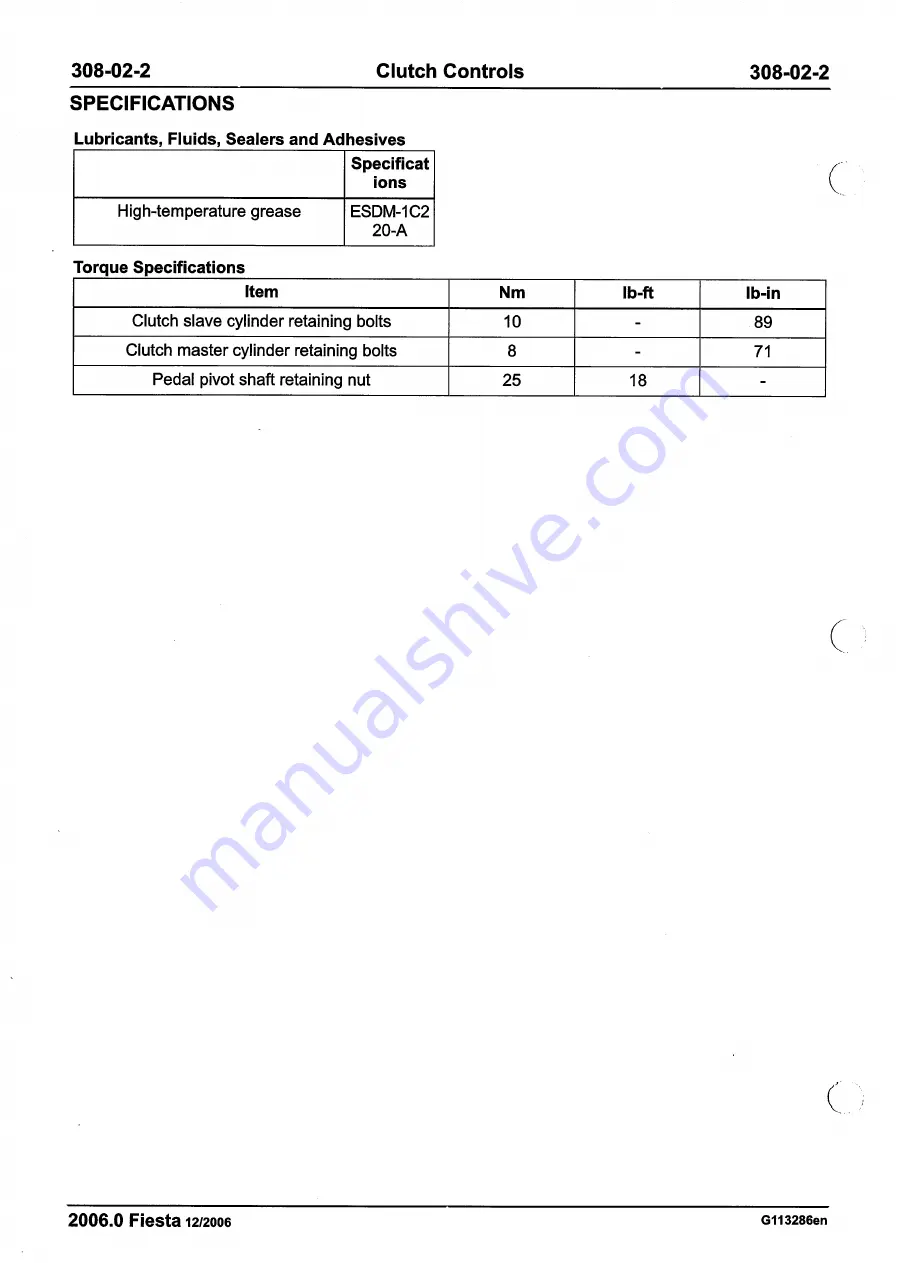 Ford 2007 WQ Fiesta Скачать руководство пользователя страница 1082