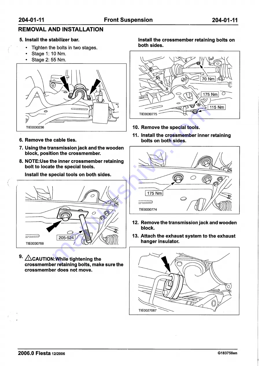 Ford 2007 WQ Fiesta Repair Manual Download Page 109