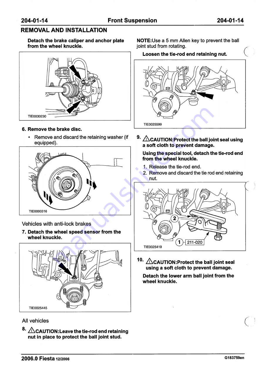 Ford 2007 WQ Fiesta Repair Manual Download Page 112