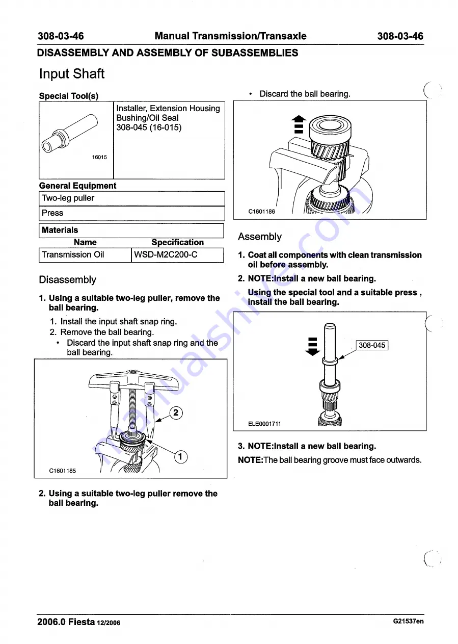 Ford 2007 WQ Fiesta Repair Manual Download Page 1136