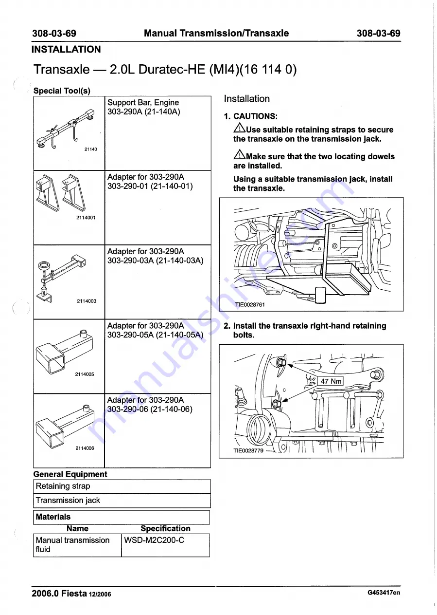 Ford 2007 WQ Fiesta Repair Manual Download Page 1159