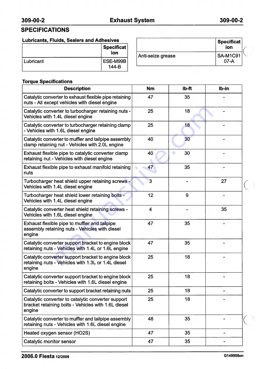 Ford 2007 WQ Fiesta Repair Manual Download Page 1178