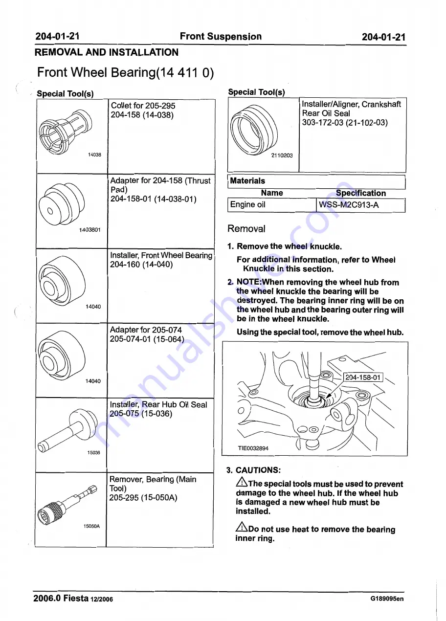 Ford 2007 WQ Fiesta Repair Manual Download Page 119