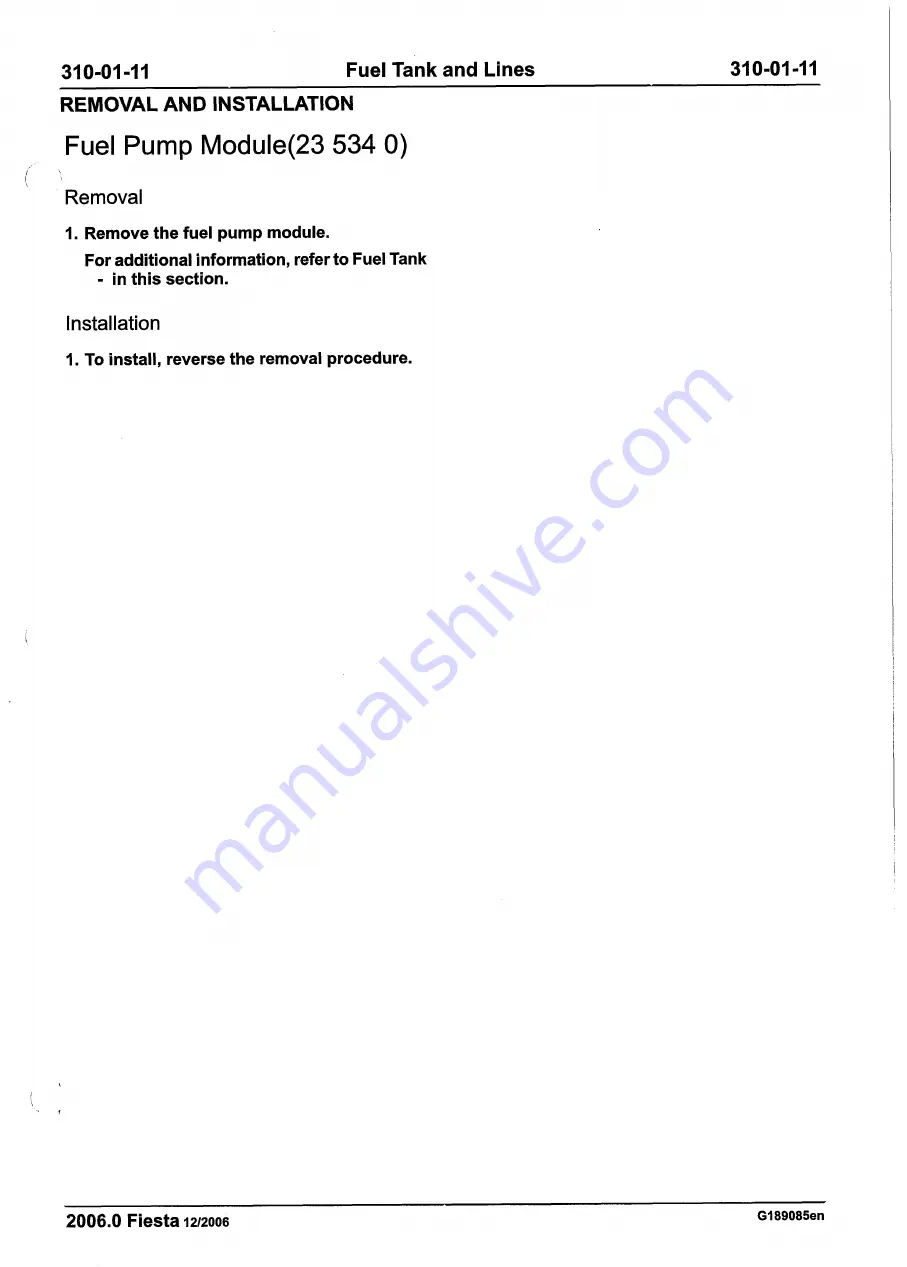 Ford 2007 WQ Fiesta Repair Manual Download Page 1209