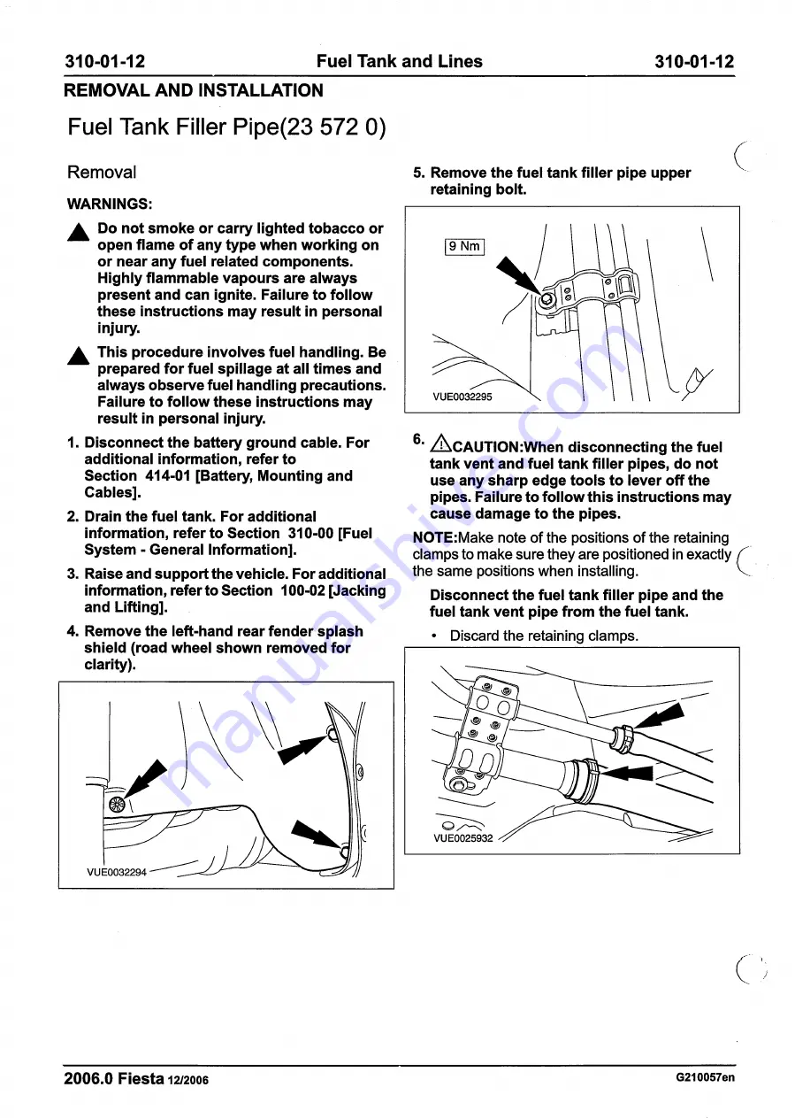 Ford 2007 WQ Fiesta Repair Manual Download Page 1210