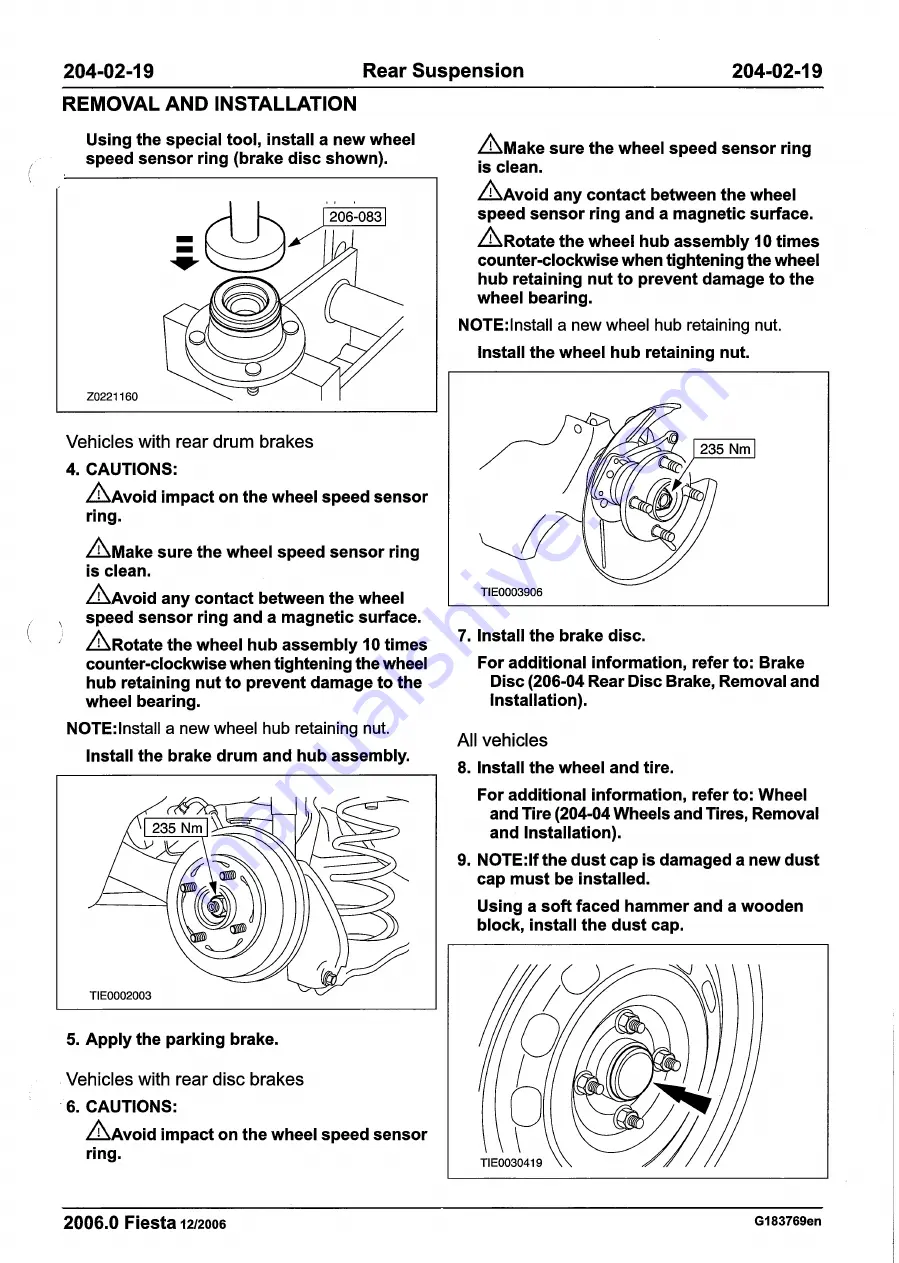 Ford 2007 WQ Fiesta Repair Manual Download Page 141