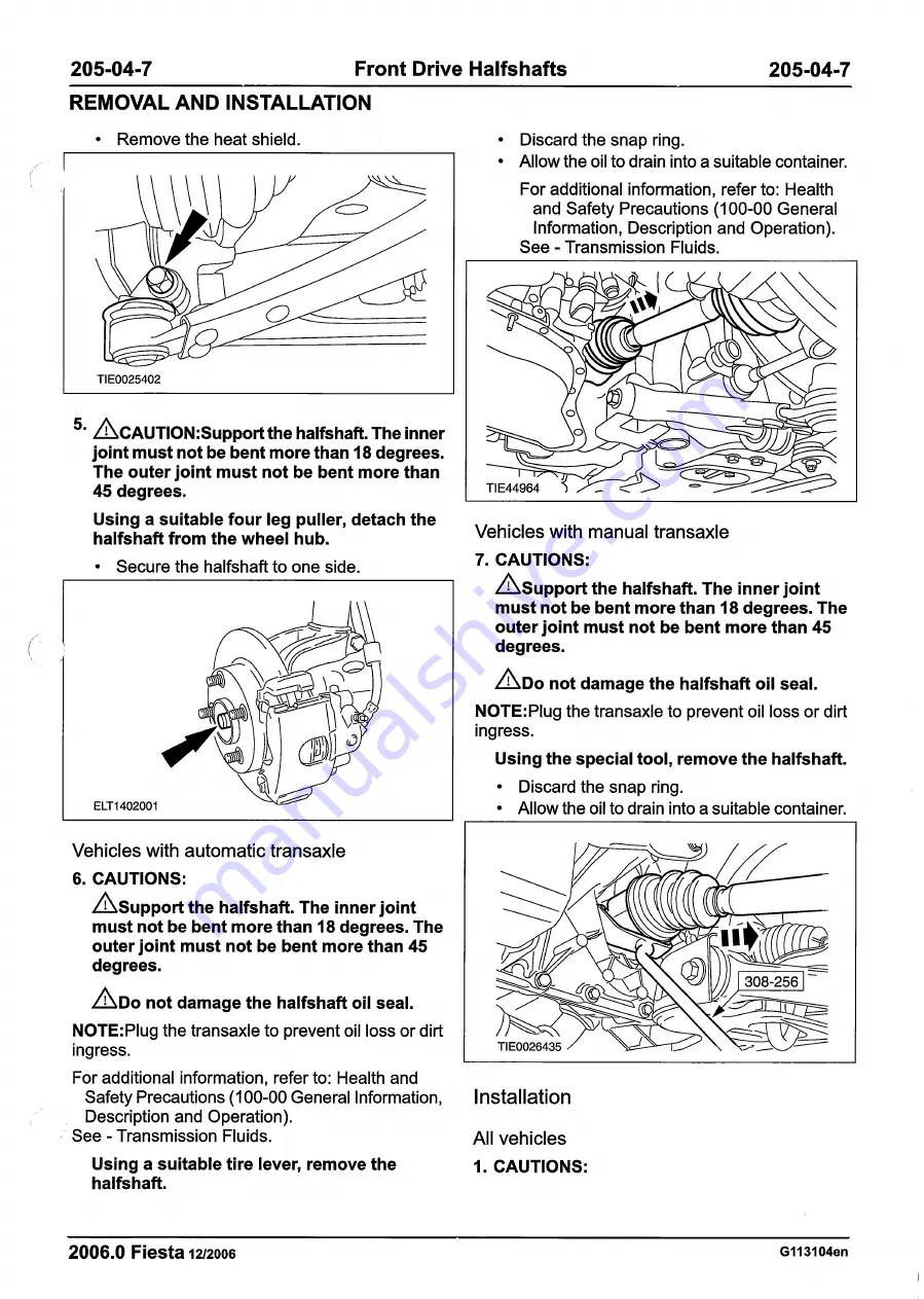 Ford 2007 WQ Fiesta Repair Manual Download Page 159