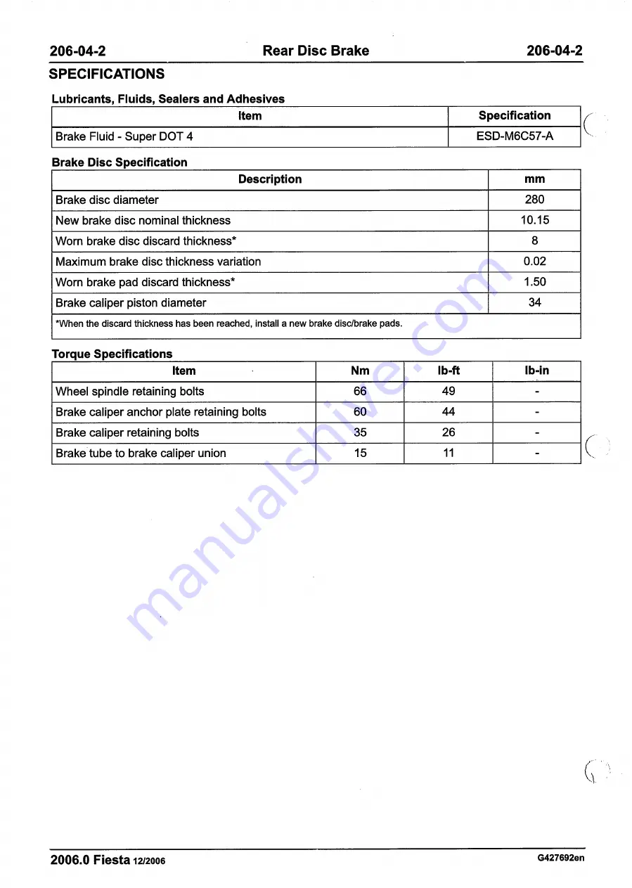 Ford 2007 WQ Fiesta Repair Manual Download Page 226