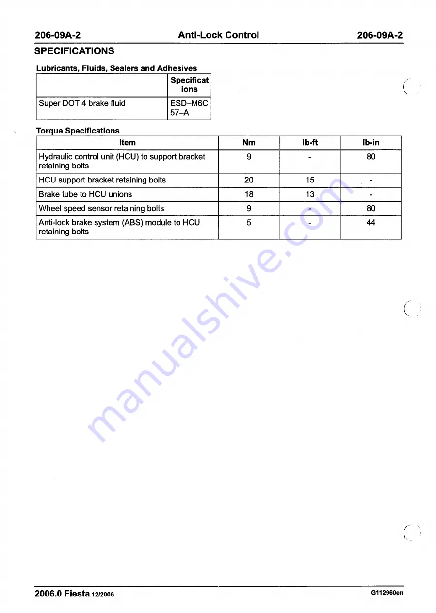 Ford 2007 WQ Fiesta Repair Manual Download Page 276