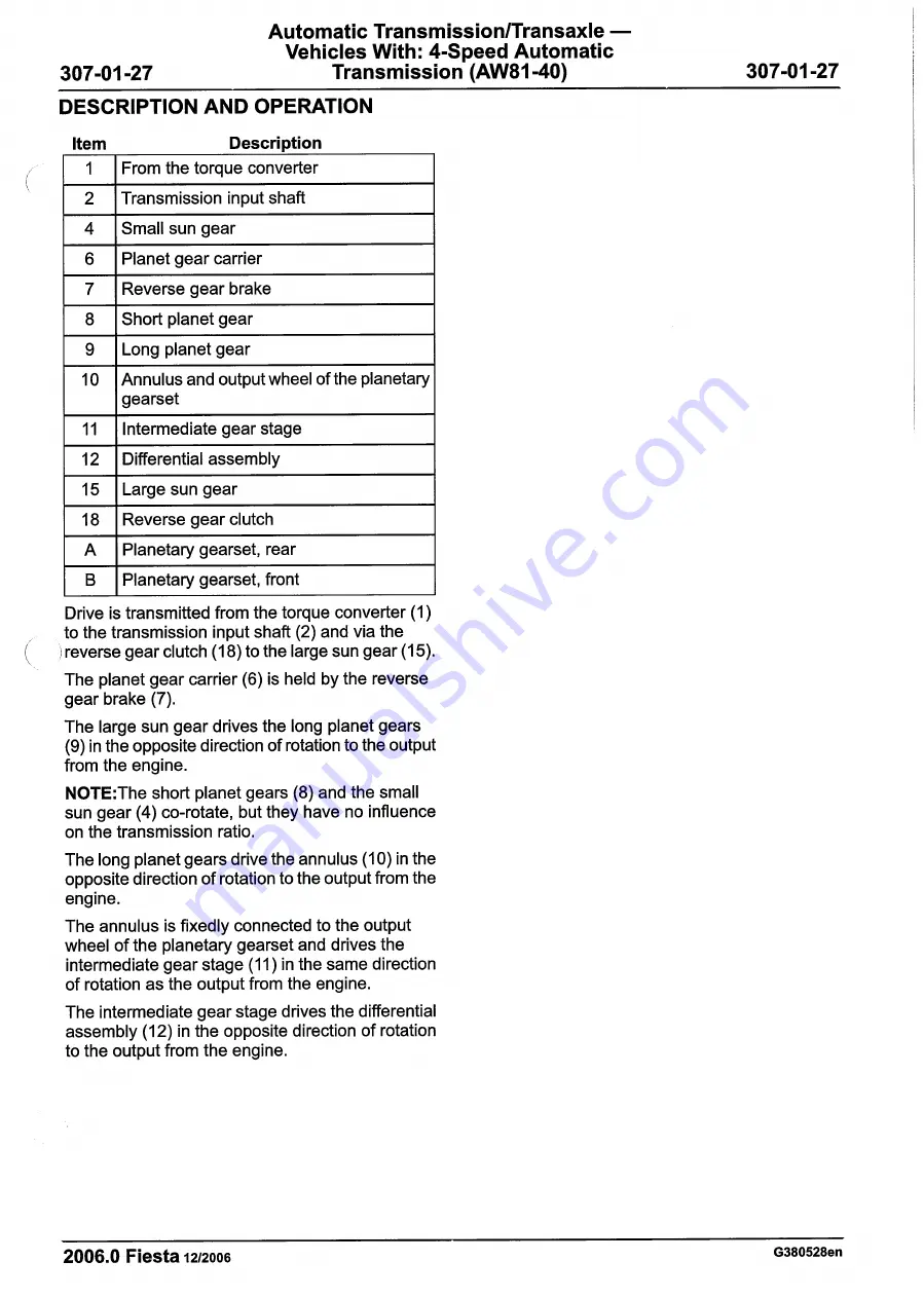 Ford 2007 WQ Fiesta Repair Manual Download Page 987