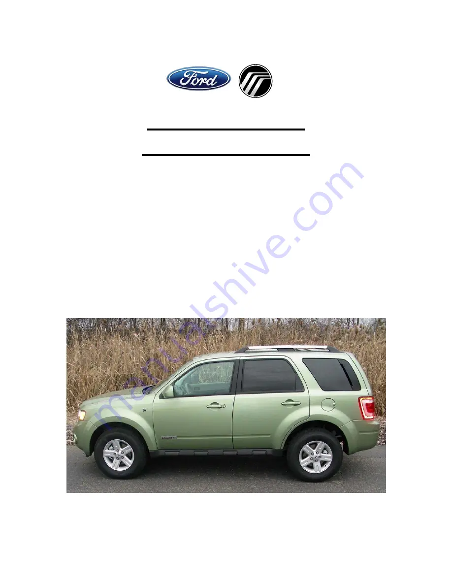 Ford 2008 Escape Hybrid Скачать руководство пользователя страница 1