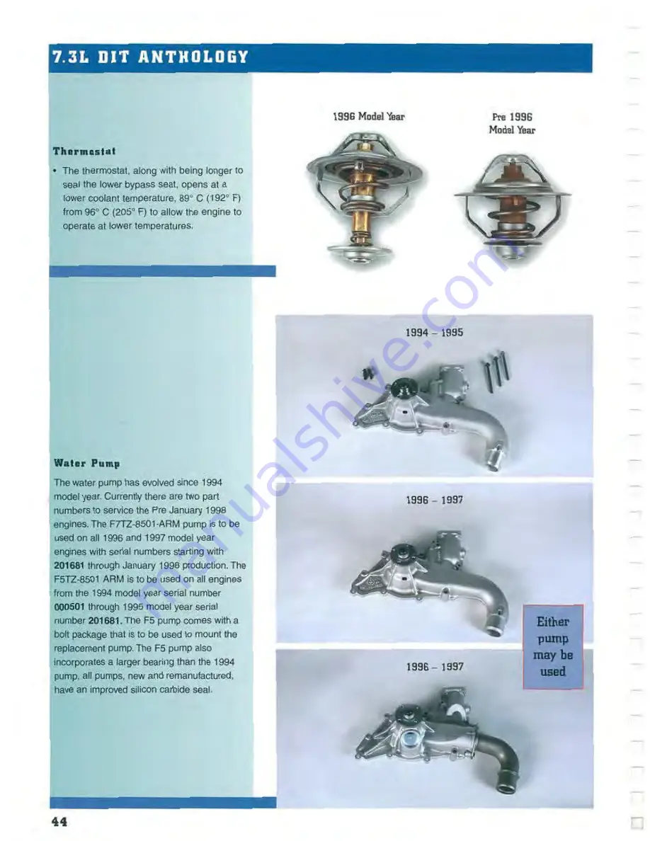 Ford 7.3 DIT Power Stroke Service Manual Download Page 45