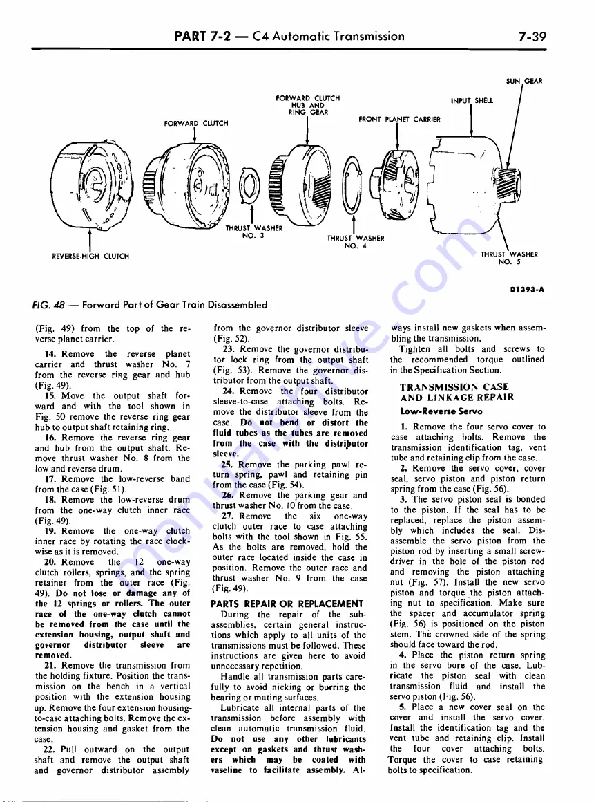 Ford COUGAR 1968 Shop Manual Download Page 227