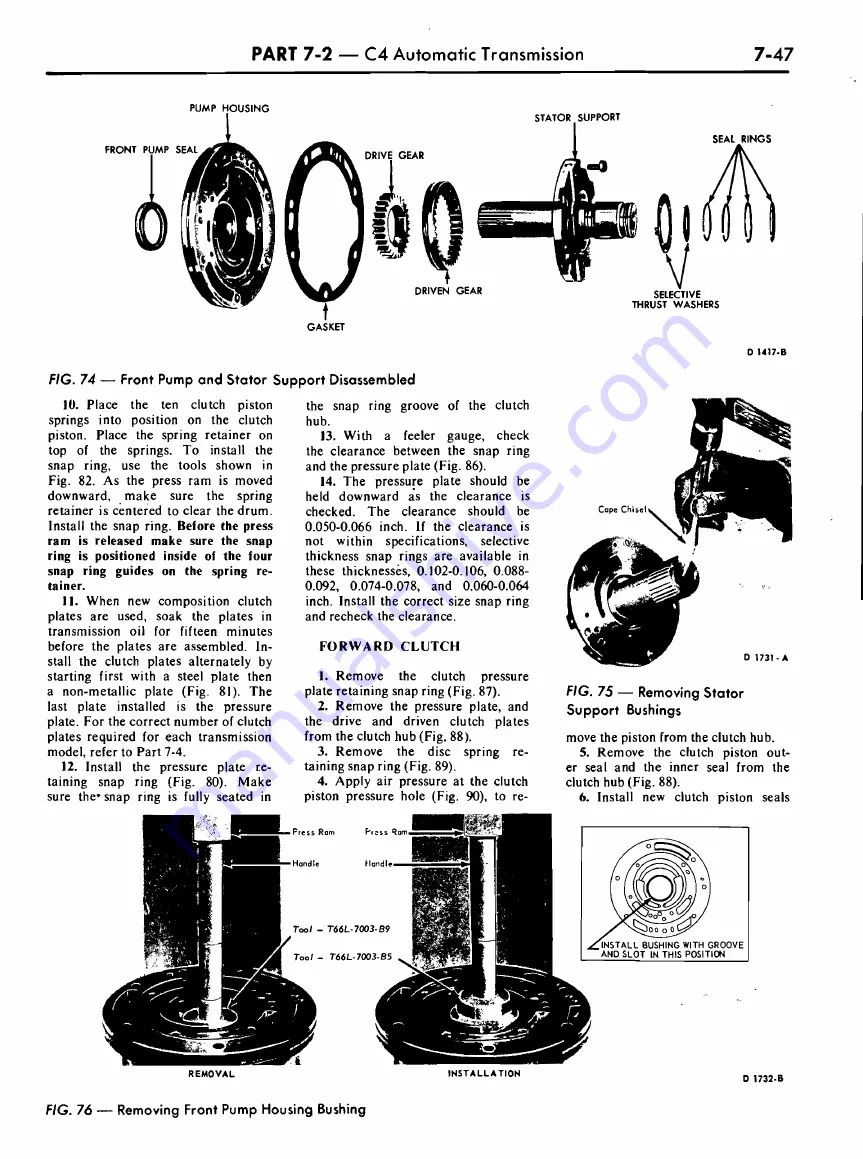 Ford COUGAR 1968 Shop Manual Download Page 235