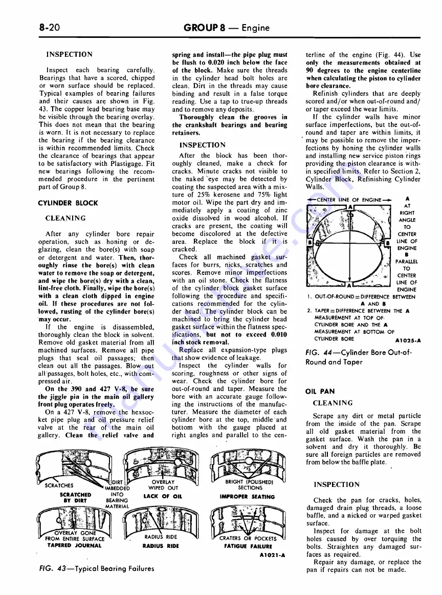 Ford COUGAR 1968 Shop Manual Download Page 304