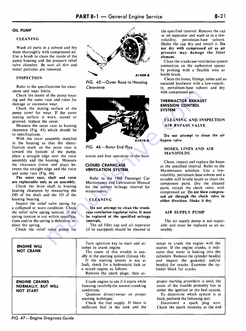 Ford COUGAR 1968 Shop Manual Download Page 305