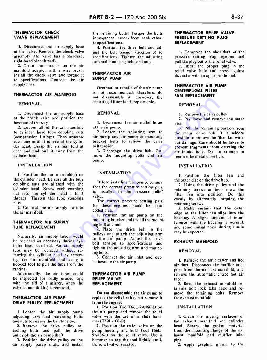 Ford COUGAR 1968 Shop Manual Download Page 321