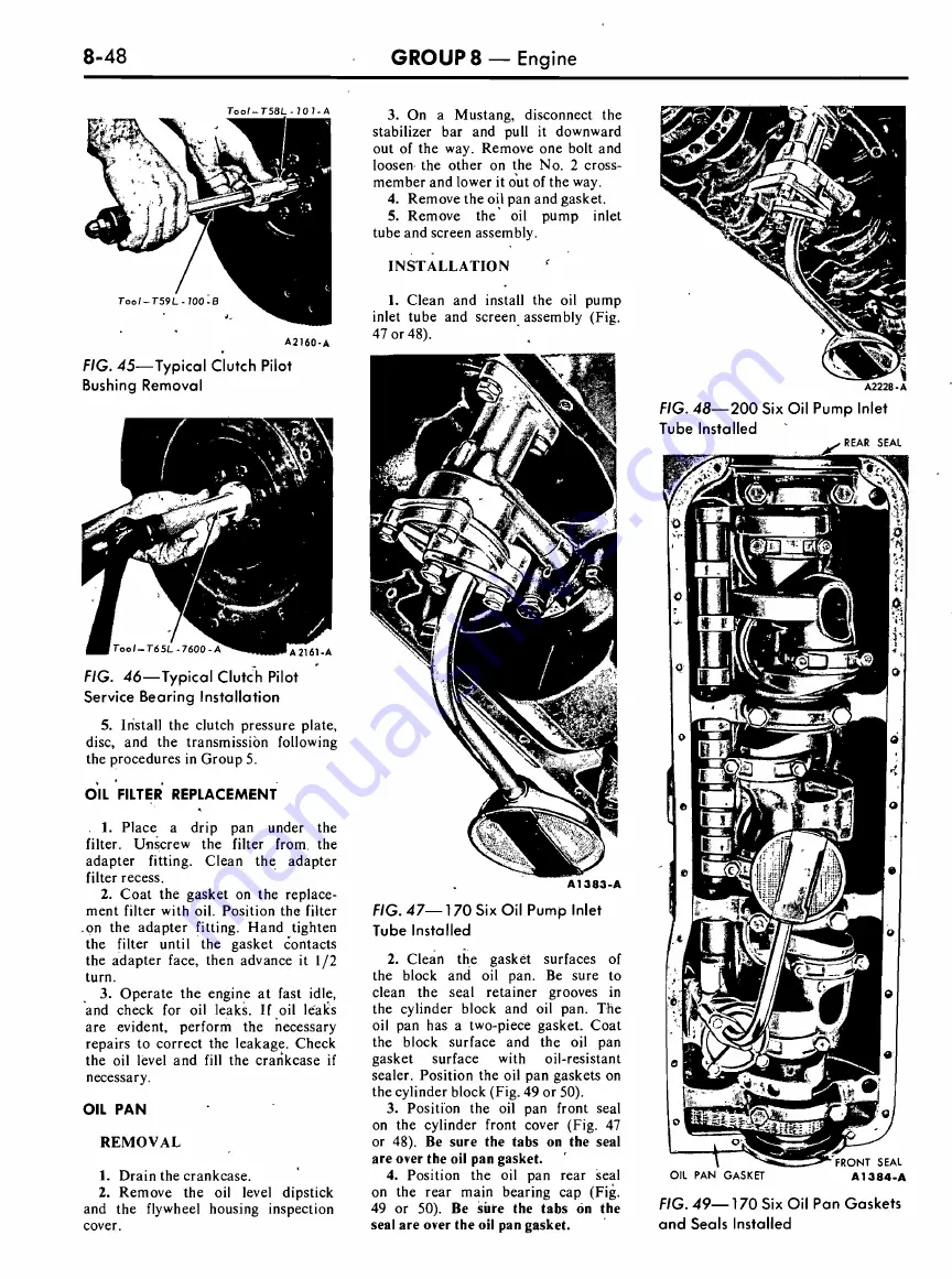 Ford COUGAR 1968 Shop Manual Download Page 332