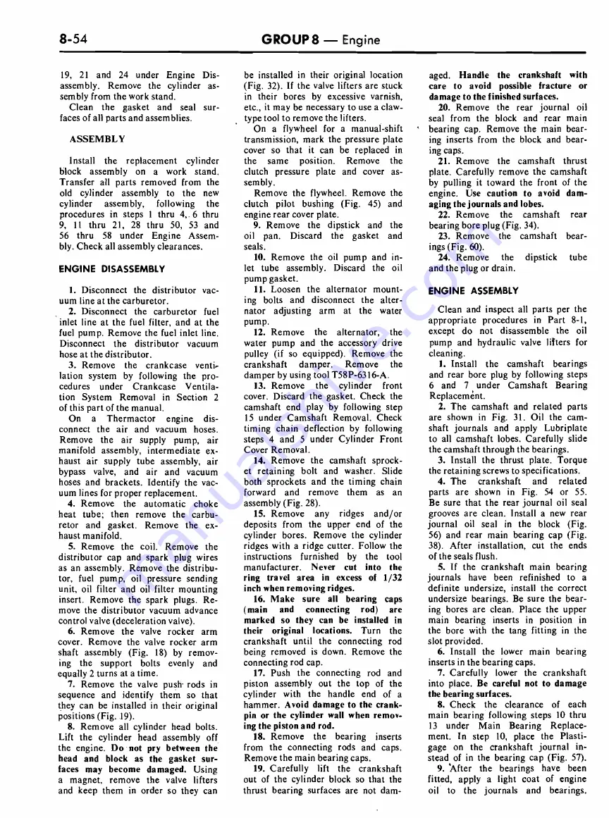 Ford COUGAR 1968 Shop Manual Download Page 338